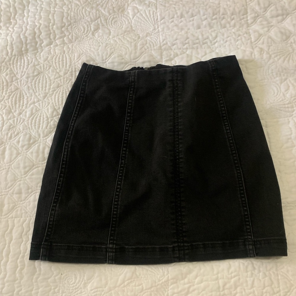 Black Free People Denim skirt